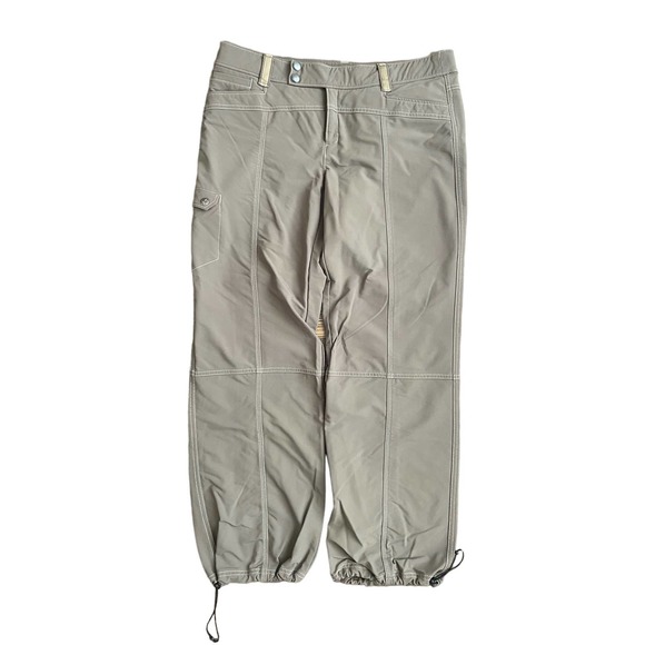 Athleta Pants - Athleta Montaine Pants Brown Water Resistant Ankle Cinch Fleece Lined Cargo 14